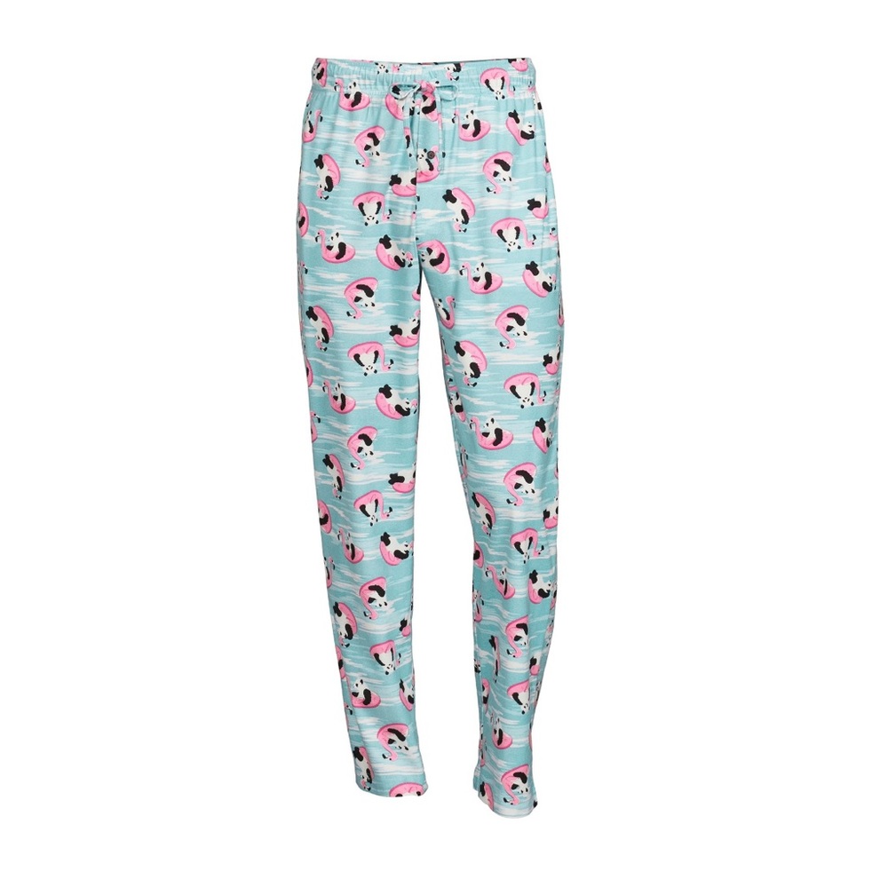 Mens Pajama Pants. Panda/Flamingo/Poolside Design. Size M (32-34)